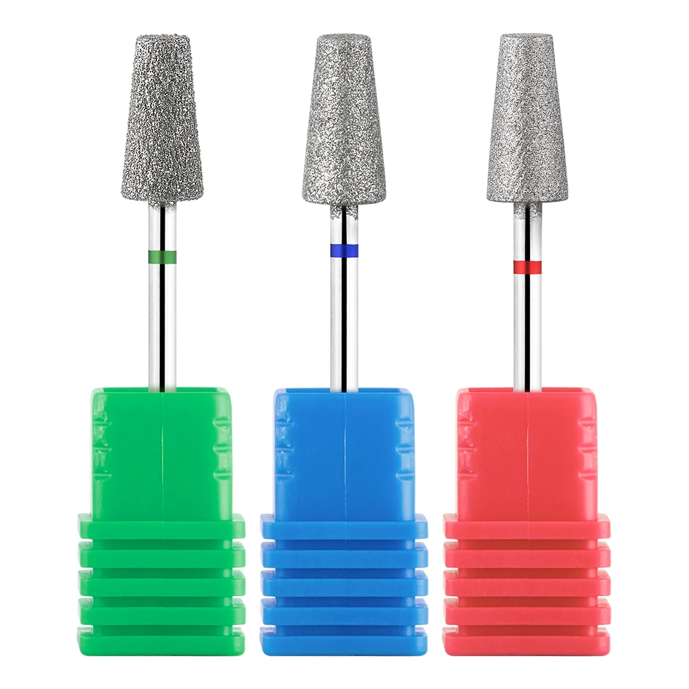 Description Picture 4 of itemBNG Diamond Nail Sanding Drill Bits Cross Teeth Barrel Rotary Cuticle Clean Burr 3/32" Manicure Bit Drill Nail Accessories