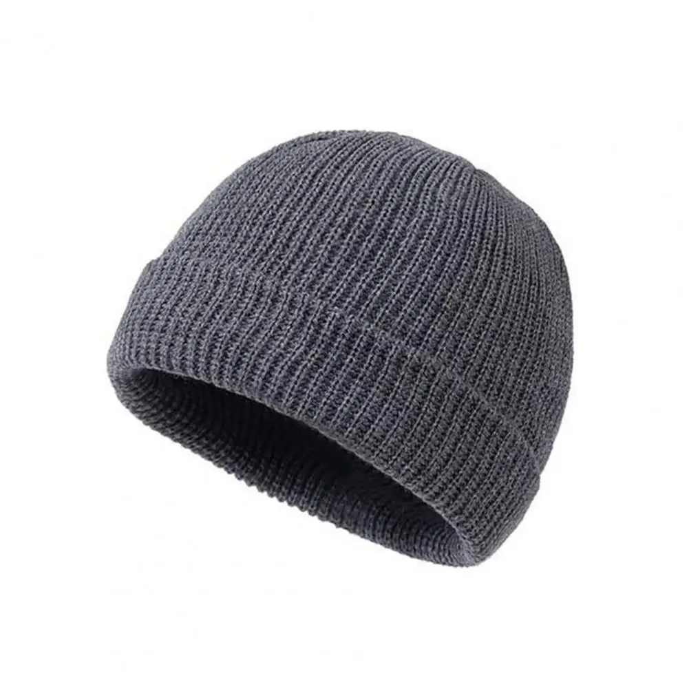 

Adults Brimless Hat Solid Color Brimless Hat Soft Stretchy Winter Knitted Beanie Hat for Men Women Warm Skull Cap for Outdoor