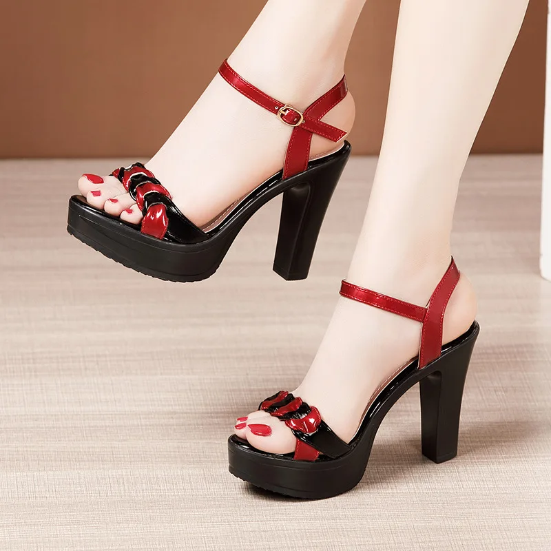 Woman Summer Platform Shoe Woman Elegant Party Sandal Female Women Wedge Heels Sandal  Ladies 2022 High Heel Shoe Size 32-43 