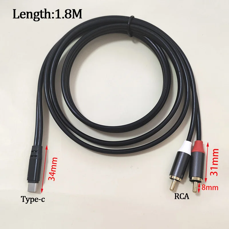 1PC 멀티 타입 오디오 케이블 및 어댑터 세트 기타 앰프 스피커 믹서용 3.5mm/6.35mm 1/4/RCA/Type-C 스테레오 스플리터 케이블