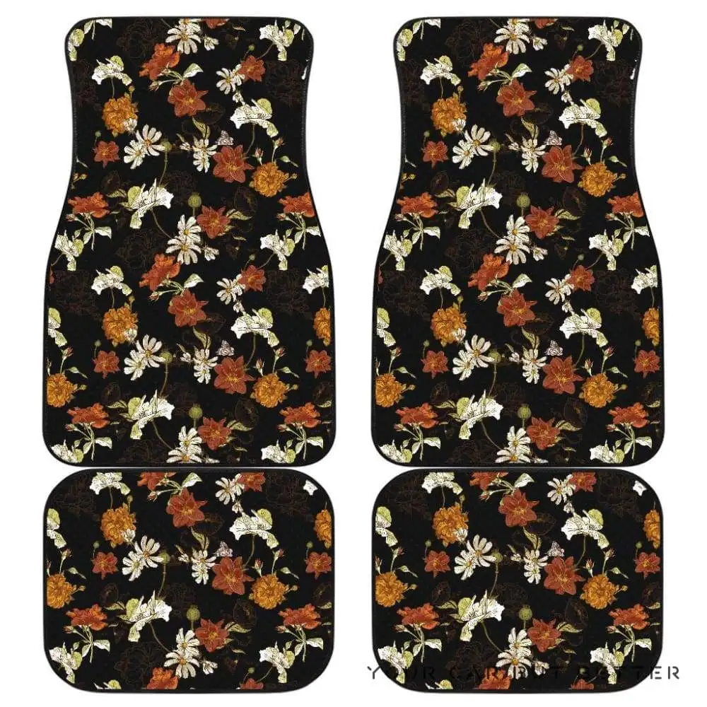 Flower Vintage Car Floor Mats Amazing Gift Ideas H200211 192211 Floor