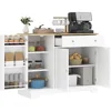 Modern Sideboard Buffet Cabinet with Storage, 41" Kitchen Pantry Cabinet with Door Shelves, Drawer, Adjustable Shelf, Cof 1