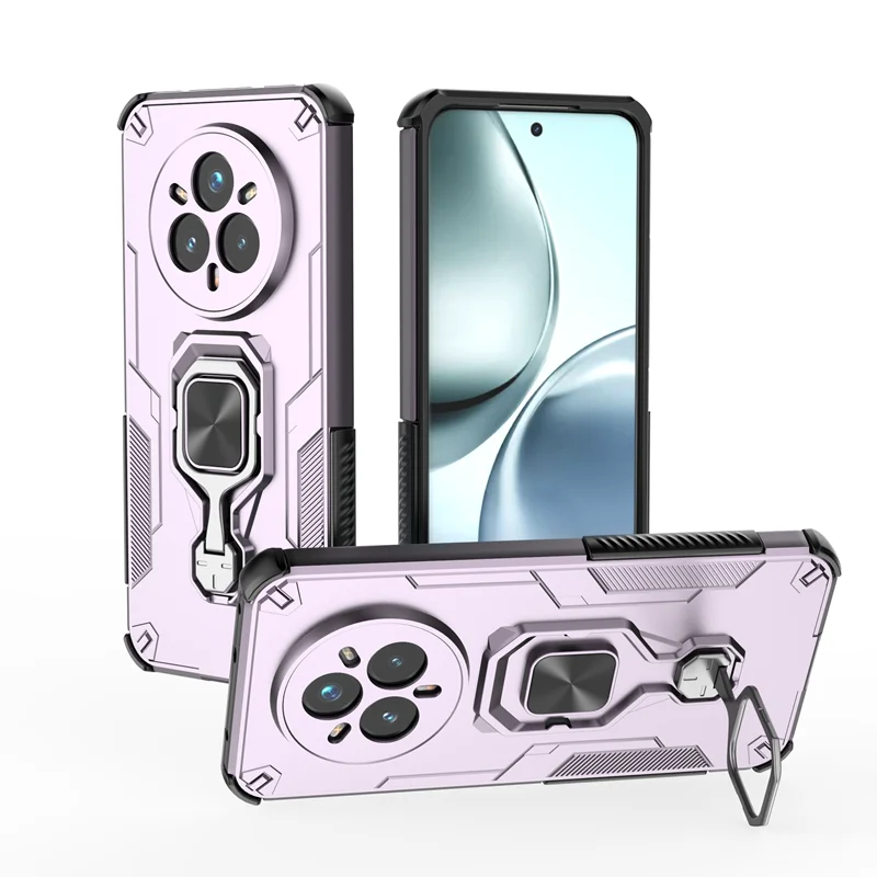 Shockproof Armor Magnetic Ring Holder Phone Case with Camera Lens Protection