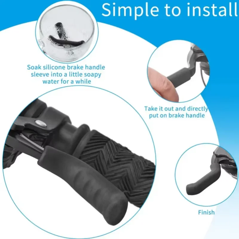 1 Pair Bicycle Brake Handle Protection Cover Mountain Road Bike Brake Lever Anti Slip Gel Sleeve Cycling Accessories