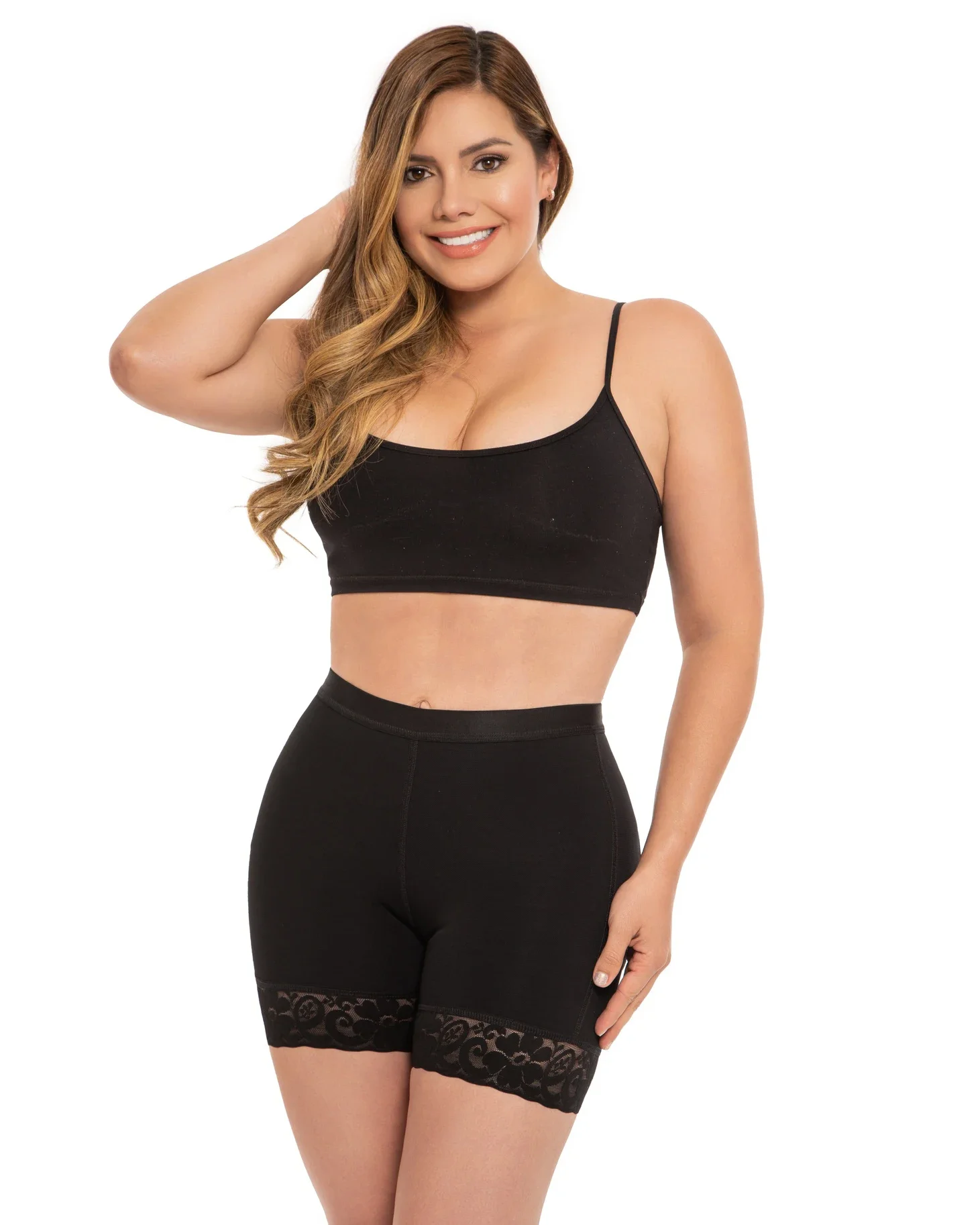 Non-Marking Shorts Low Waist Hip-Lifting Shorts Abdomen Control Bodysuit Flat Belt Stretch Shapewear Slimming Panties