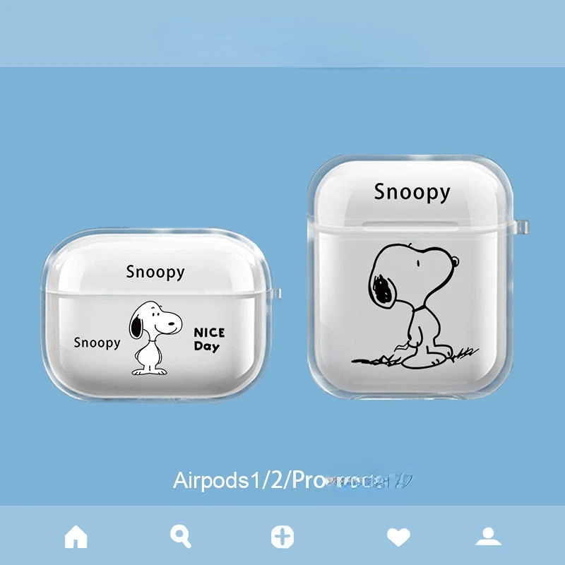 

AirPods Protective Case Snoopy Airpodspro Earphone Sleeves Airpods2 Second Generation Waterproof and Anti-Lost Fashion cartoon