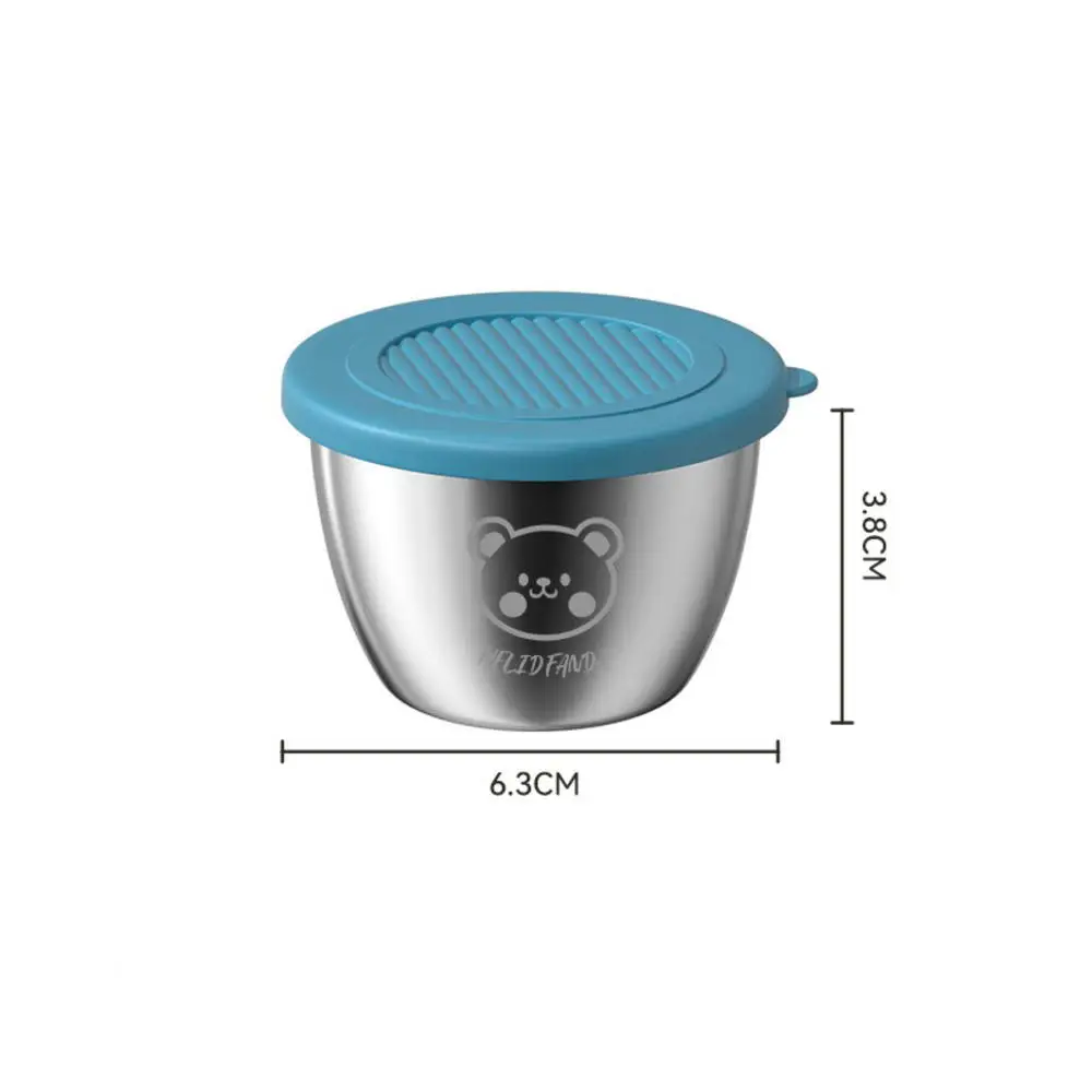 Stainless Steel Leak-Proof Sauce & Seasoning Container with Silicone Lid – 40ml Capacity