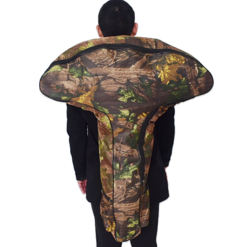 

Archery T Shaped Camouflage Crossbow Storage Bag Shoulder Belt Bow Protective Case Carrier with Side Pocket Pouch for Hunting