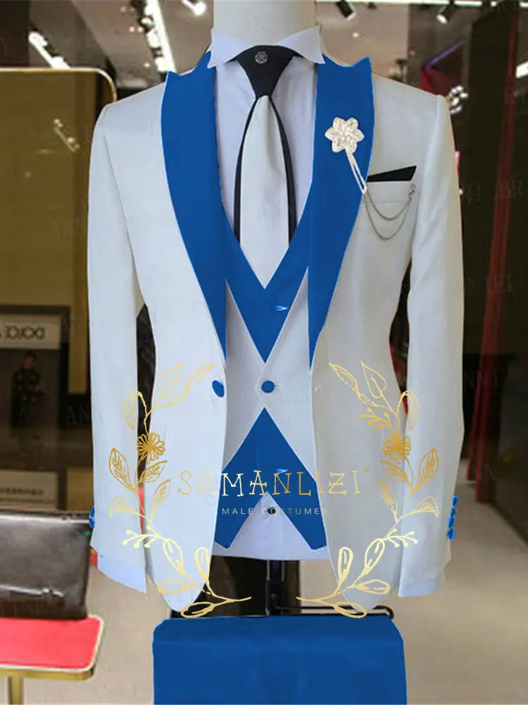 Suits For Men Latest Design Blazer Sets 3 Piece Trajes De Hombre Luxury Fashion Prom Party Dress Wedding Tuxedo mens suit