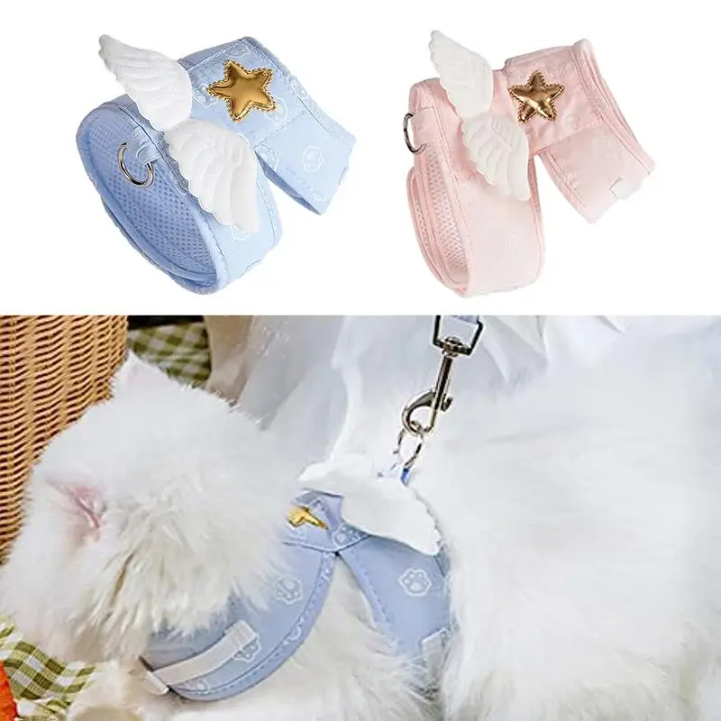 

Soft Harness Cat Leashes Escape Proof Cat Harness And Leashes Pet Walking Adjustable Cat Vest Harness Pet Training Collar