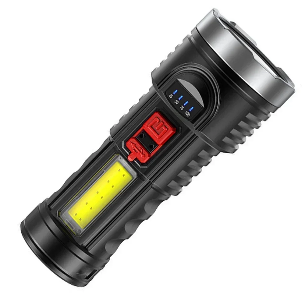 Hohe Starke Leistung Led Taschenlampen Taktische Flash Licht Taschenlampe Ultra Helle Lampe USB Lade Camping Angeln Defensa Laterne – Detail 31