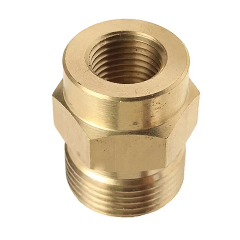 For High Pressure Water Tools Brass Gasket Adapter Foam Coupler Internal and external thread Dimensions 22x12x29mm