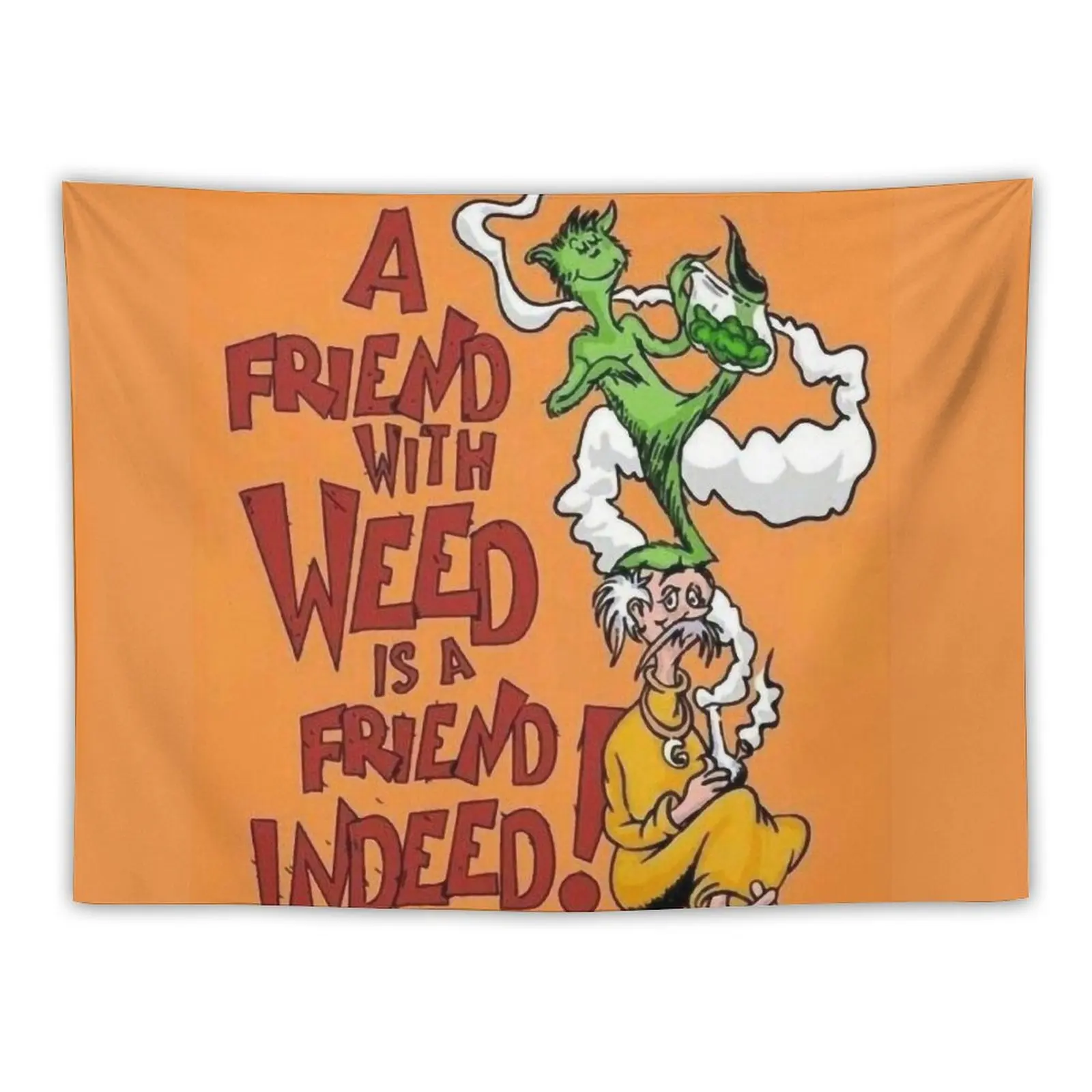 

Retro Orange Friend who Smoke is what you need Tapestry Room Decor For Girls Home Decorations Home Supplies