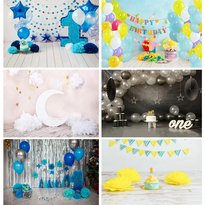 

SHUOZHIKE Birthday Photography Backdrops 1st Baby Shower Newborn Portrait Photo Background Party Studio Photocalls 2021318ET-15
