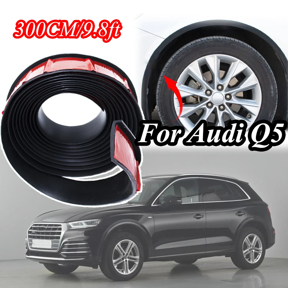 

For Audi Fender Flare Car Wheel Eyebrow Protector Lip Wheel-arch Trim Arch Extenders Decorative Scratch Proof Rubber Seal Strip