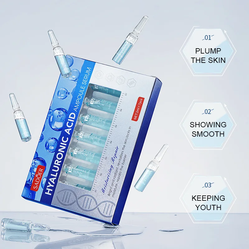 Sadoer Skin Care Hyaluronic Acid Liquid Serum Facial Moisturizing Lifting Glow Up нити для подтяжки лица Dermapen Serum 2ml*7Pcs 4