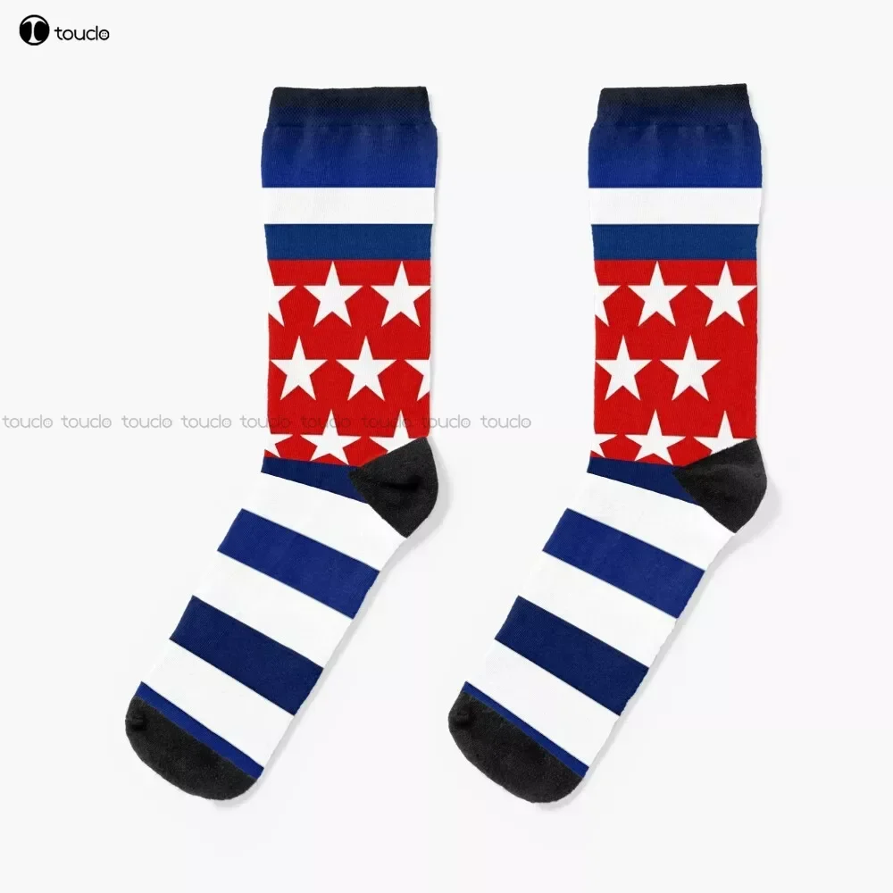 

Patriotic American Flag Novelty Socks Socks Personalized Custom Unisex Adult Teen Youth Socks 360° Digital Print Custom Gift