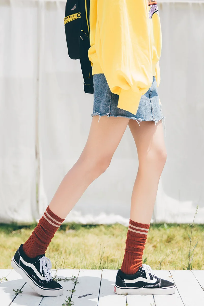Internet celebrity tide color thin pile socks,fashionable candy color autumn and winter speckled socks collegiate stylestockings