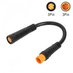 Waterproof Electric Bicycle Thumb Throttle Cable with Sensor Connection (Male Female)