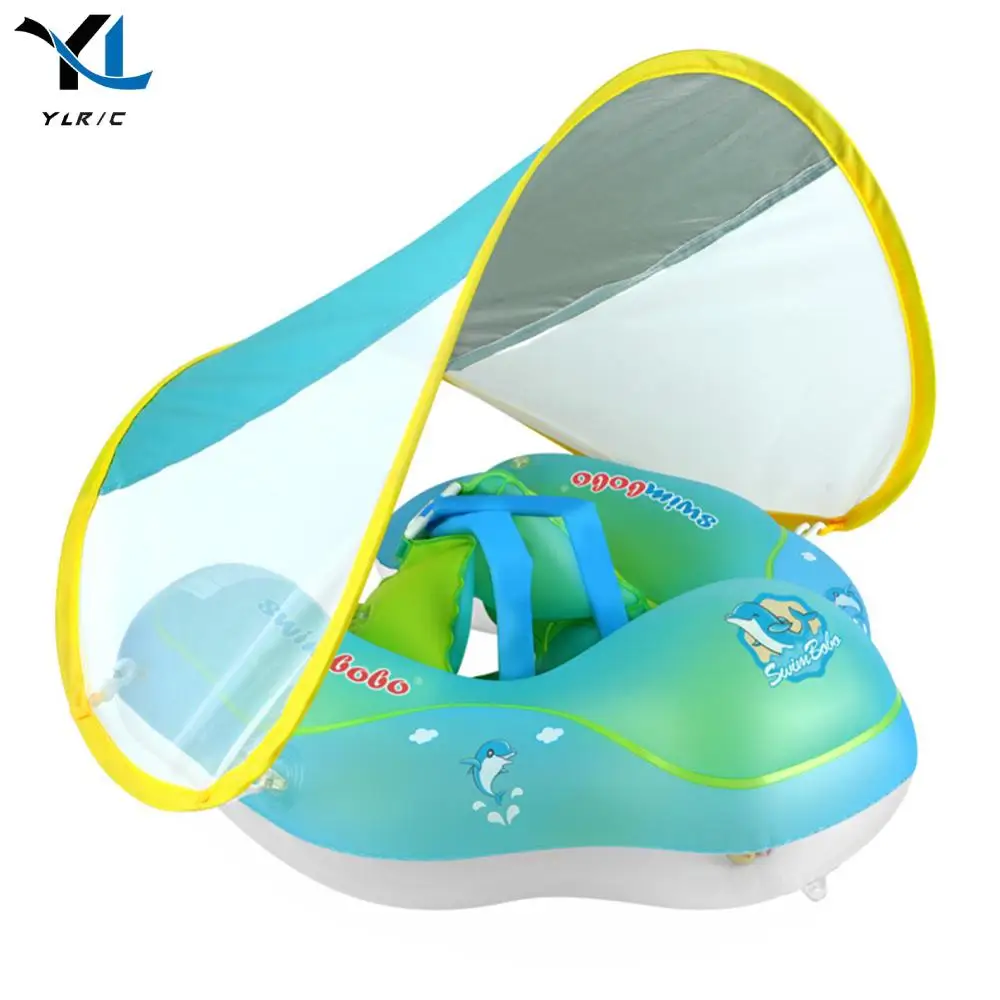 Swimming Inflatable Ring Baby Kids Pool Float Seat Boat Tube Ring Car Sun shade Water Swim Circle for Swimming
