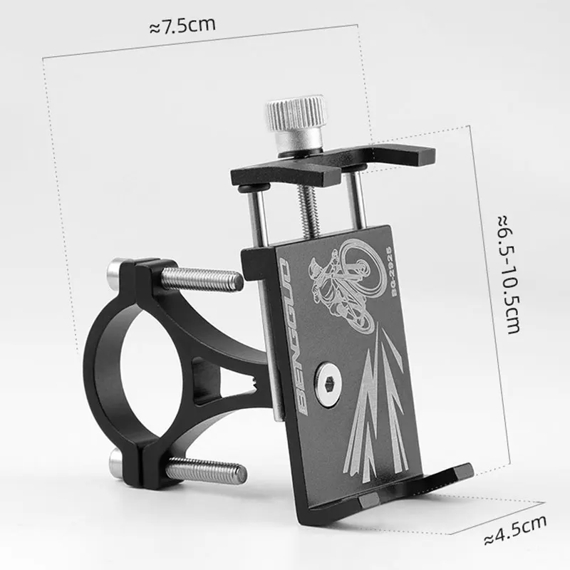 알루미늄 합금 휴대폰 홀더, MTB 산악 자전거 휴대폰 스탠드, 충격 방지 고정 내비게이션 브래킷, 사이클링 액세서리