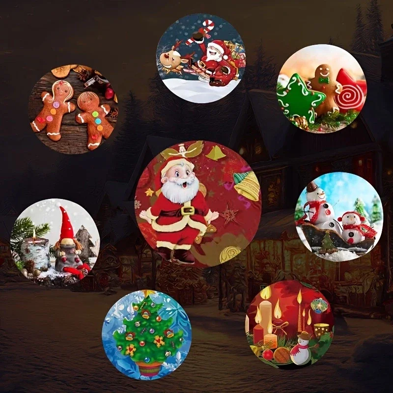 Flashlight Christmas projector lifelike 21 patterns Santa Claus Christmas tree education toy gift