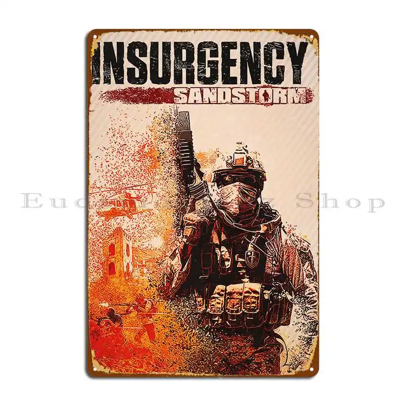 Insurgency Sandstorm Metal Platform Poster Pub Crea Kitchen Garage Bar Tin Sign Poster