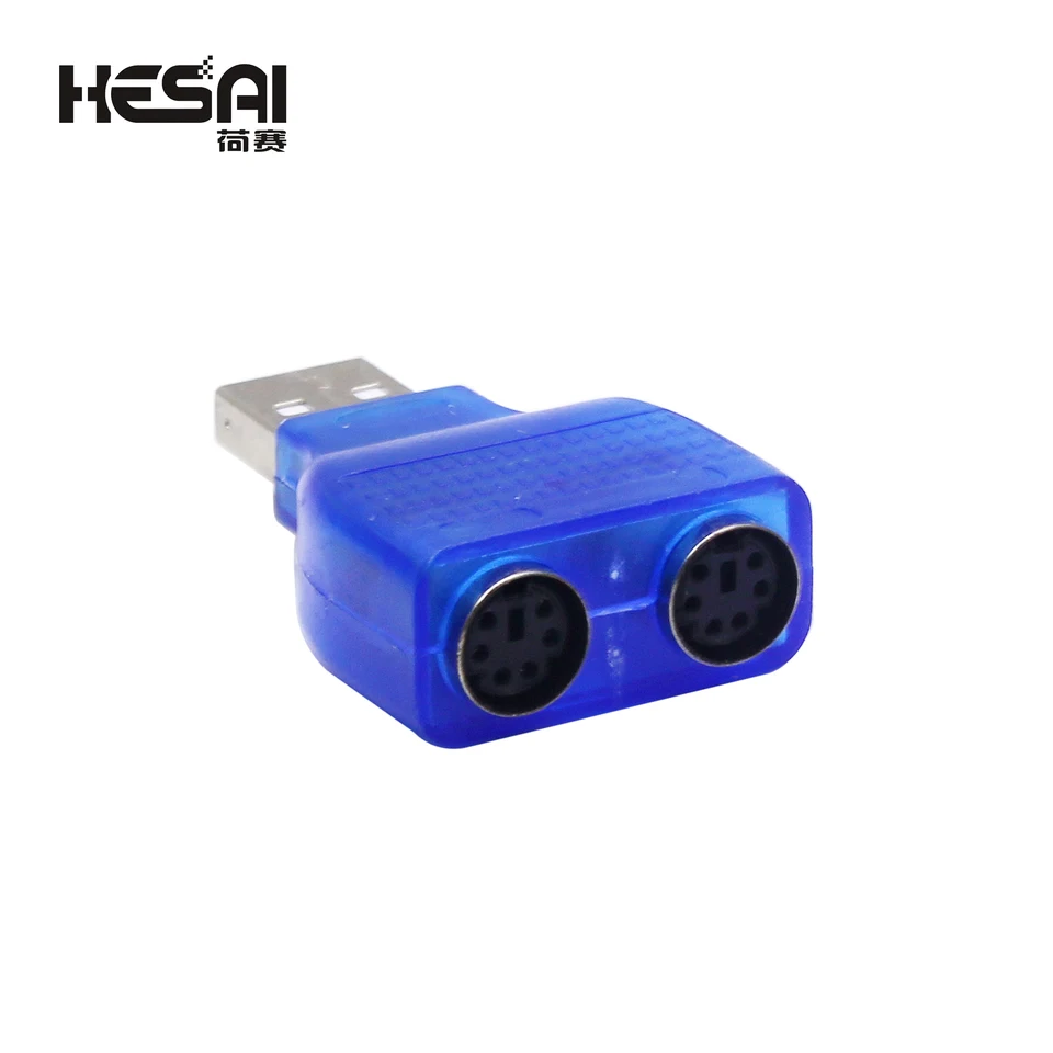 2 Adattatori Da USB A PS/2 – Connettore USB 2.0 Maschio A PS/2 Femmina – Accessorio Per Tastiera E Mouse PC – Leggero E Compatto