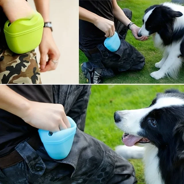 S2bed4dec666d401da6573b02c3332756a.jpg Pet Feeding Bag Training Dog Food Pocket Portable Silicone Snack Pouch Outdoor Walking Dogs Hanging Style Waistpack Pet Products