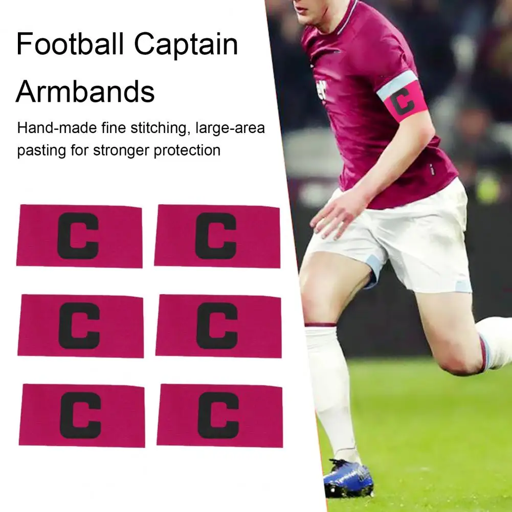 

High-quality Elastic Bands Durable Colorful Elastic Soccer Captain Armbands for Football Basketball Players Set of 6 Adjustable
