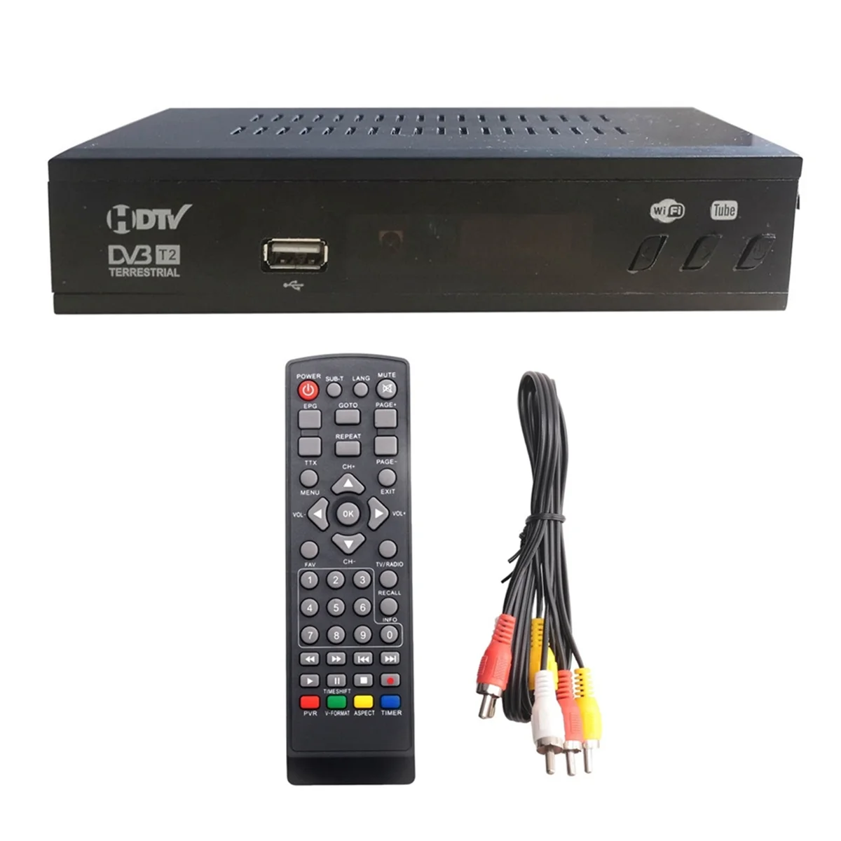 Dvb T2 Hevc 265 Sintonizzatore Tv Digitale Dvb-T2 H.265 1080P Decoder Hd Ricevitore Tv Terrestre Usb Epg Set Top Box, Spina Ue