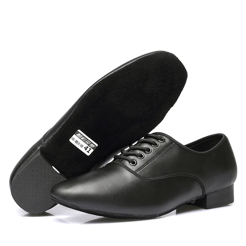 Modern Men Latin Dance Shoes Adult Square Dance Soft Sole Man Social Formal Dress Shoes Ballroom Dancing Shoes Cowhide Sneakers