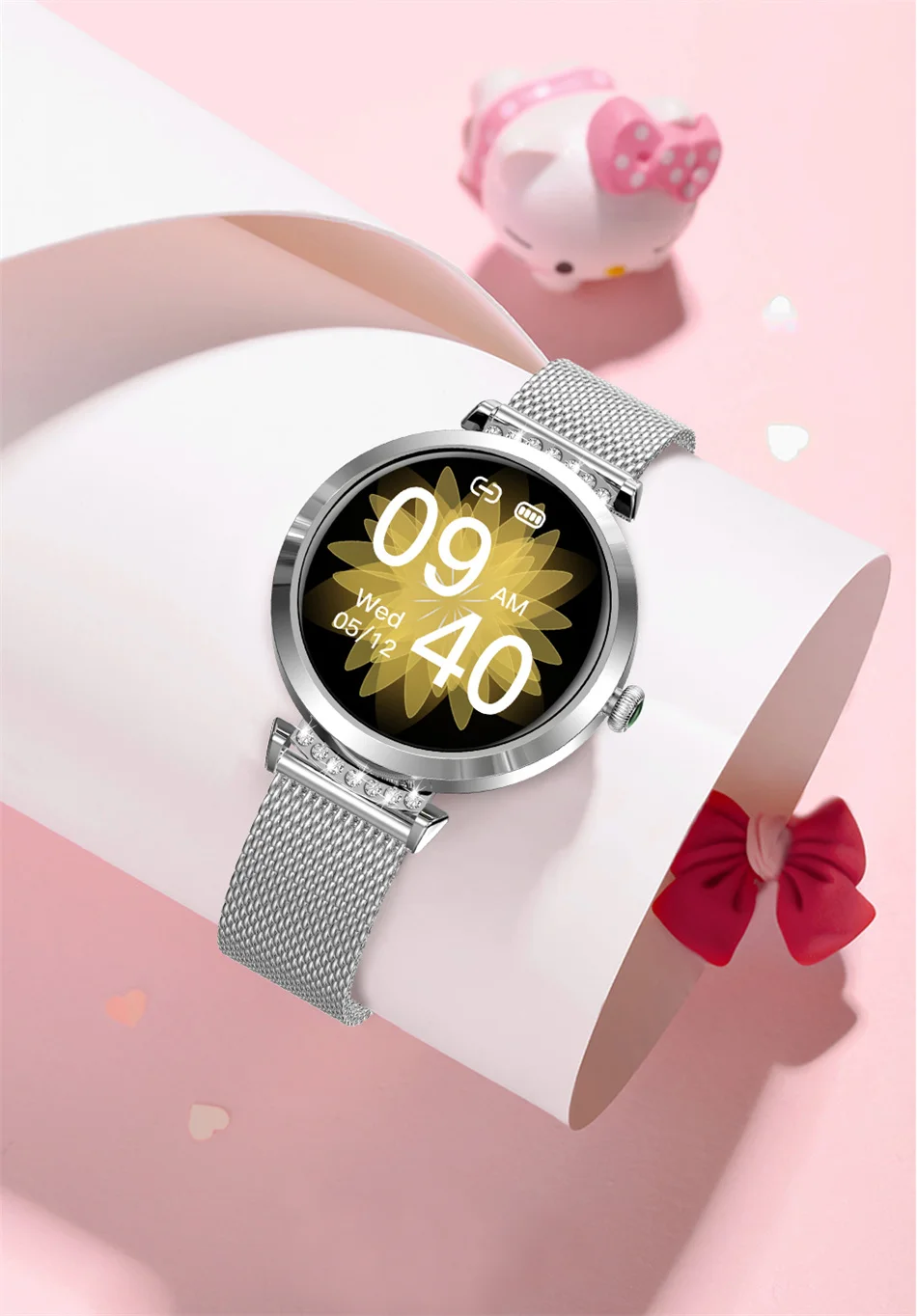 2022 New Smart Watch Women Heart Rate Health Monitoring Sport Fitness Tracker IP68 Waterproof Smart Alarm Clock Smartwatch Ladie