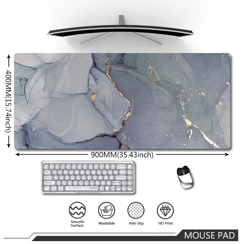 

Colorful Marble Mouse Pad Locking Edge Large Mousepad Keyboard For Computers Desk Mats Waterproof Laptop Office Carpet Mousepad