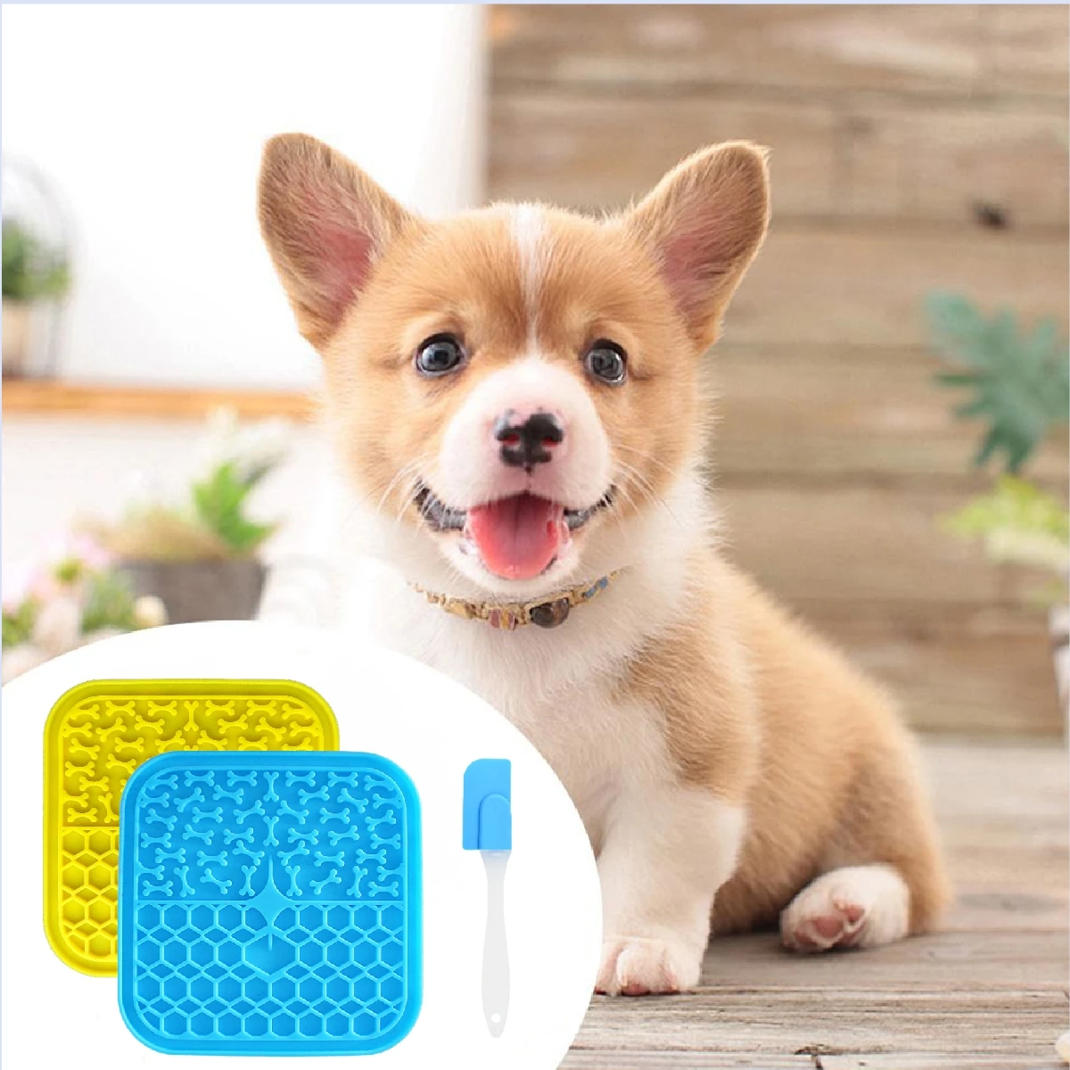 Pet Lick Silicone Mat Cat Dog Slow Eating Food Plate Dog Bathing Distraction Butter Dog Sucker Food Training Dog Feeder Supplies