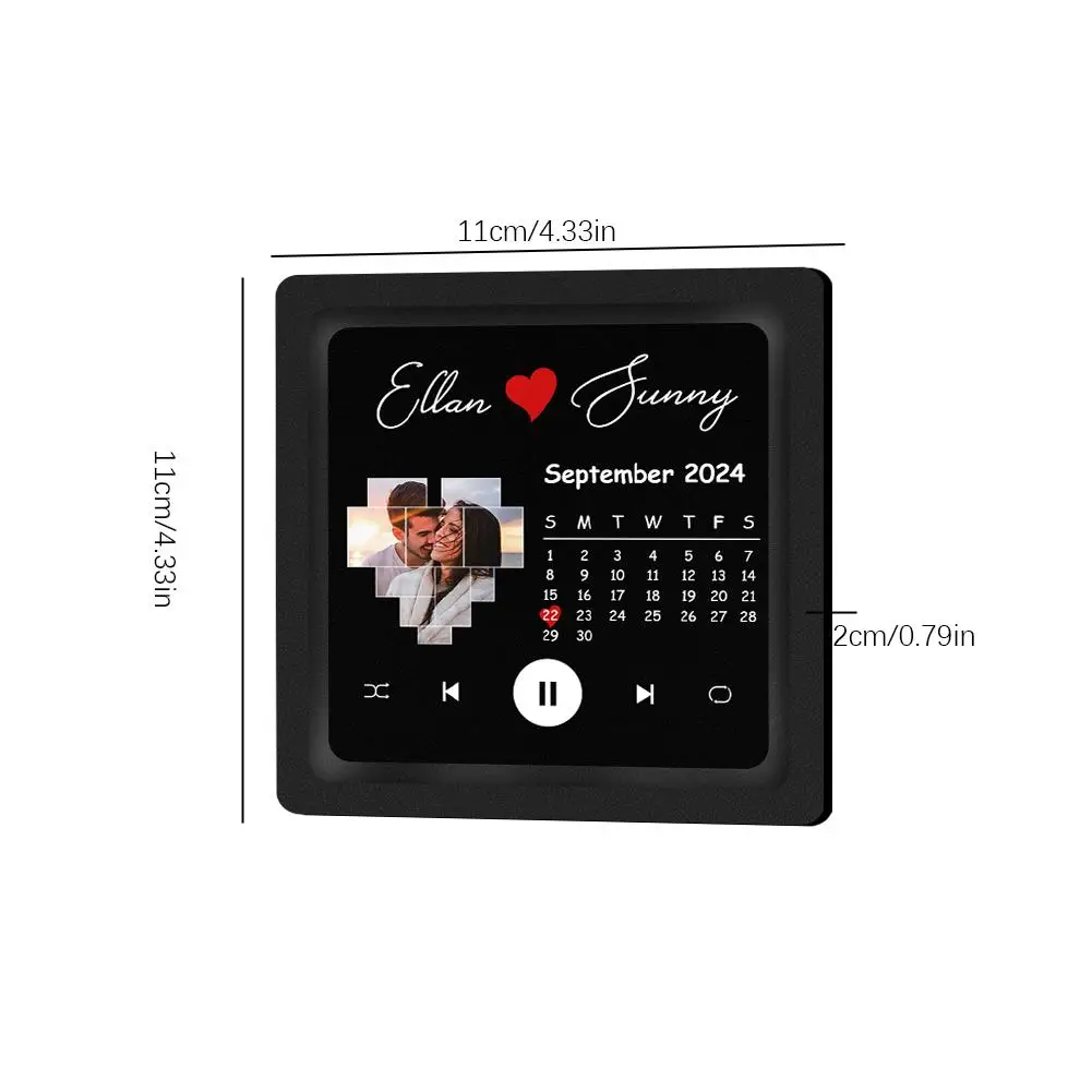 Description Picture 4 of itemCustom Spotify Album Fridge Magnet With Photo Personalized Music Fridge Magnet Play Songs And Adjust Volume Valentine's Gifts