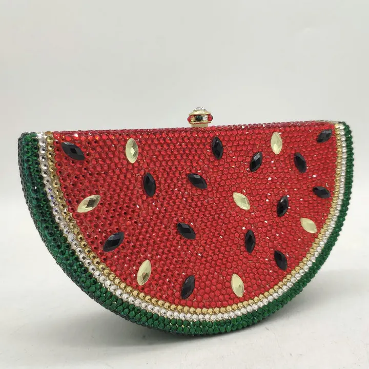 Evevictor Watermelon Clutch Purse - Crystal Evening Bag
