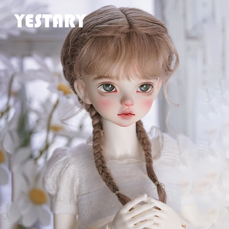 

YESTARY BJD Doll Accessories Mohair Wigs 1/6 Dolls For Tress Fashion Long Hair Double Ponytail Fishbone Braid Wig For Girls Gift