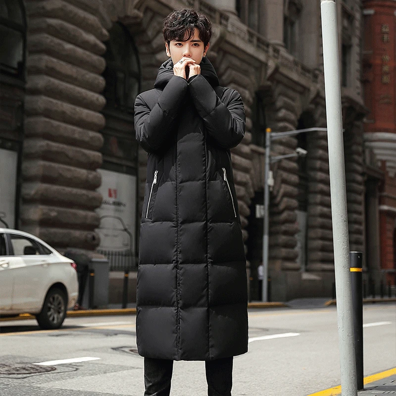 Down Jacket Men Long Lovers Over The Knee Long Thickened Winter Coat 2022 New Lovers Trend Handsome Men and Beautiful Women Coat