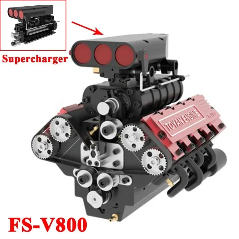Toyan Fs-V800 28Cc Con Motore Supercharger Rtr V8 Kit Modello Motore Nitro Con Compressore