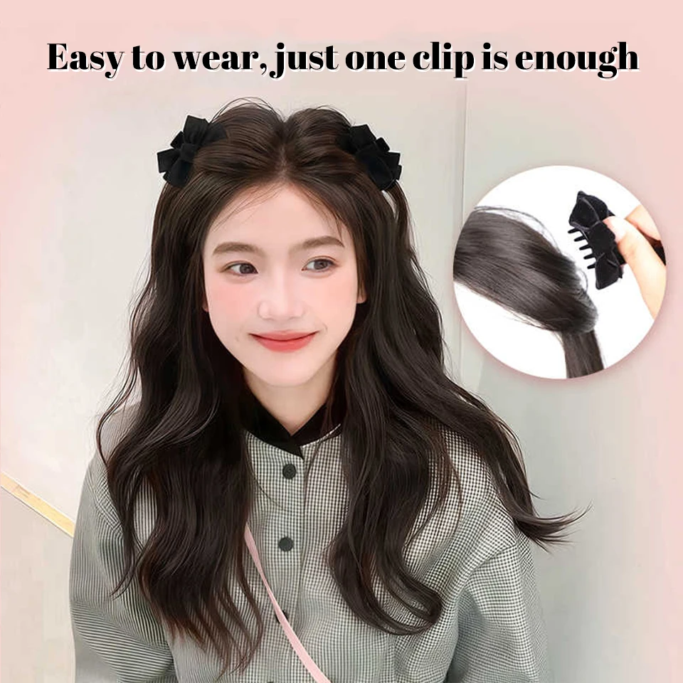 Synthetic Hair Clip On Ponytail Extensions For Women