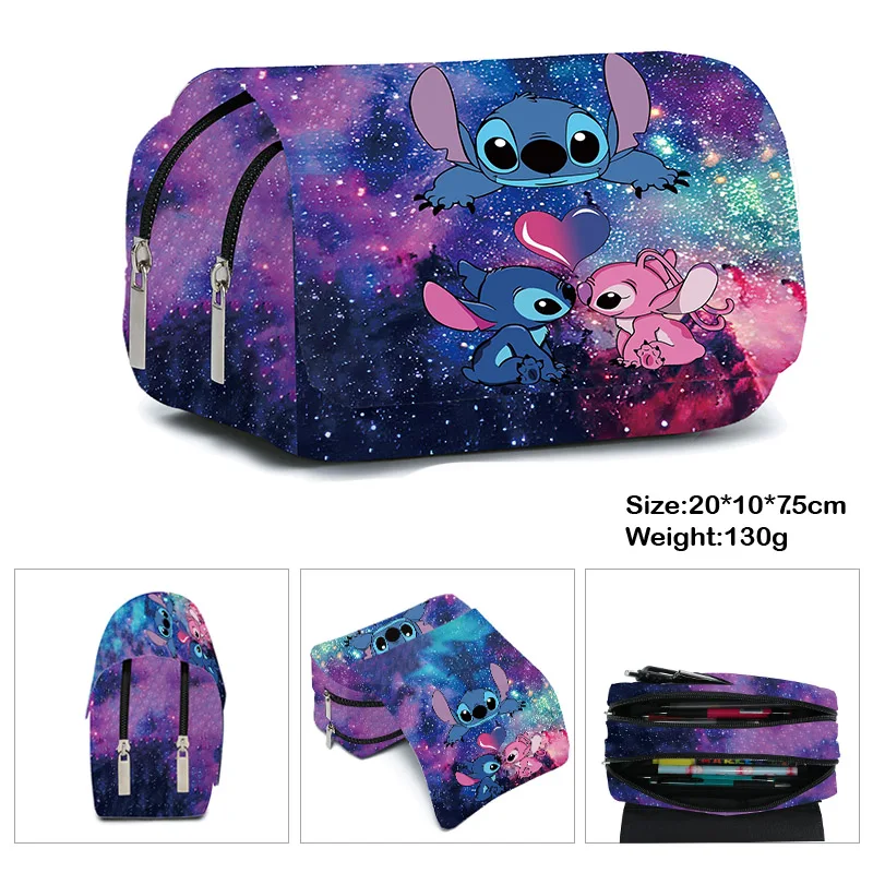 Stich voll bedruckte Klappe Stift Tasche Briefpapier Box Bleistift Fall Grund-und Sekund arsch üler Schult asche Cartoon