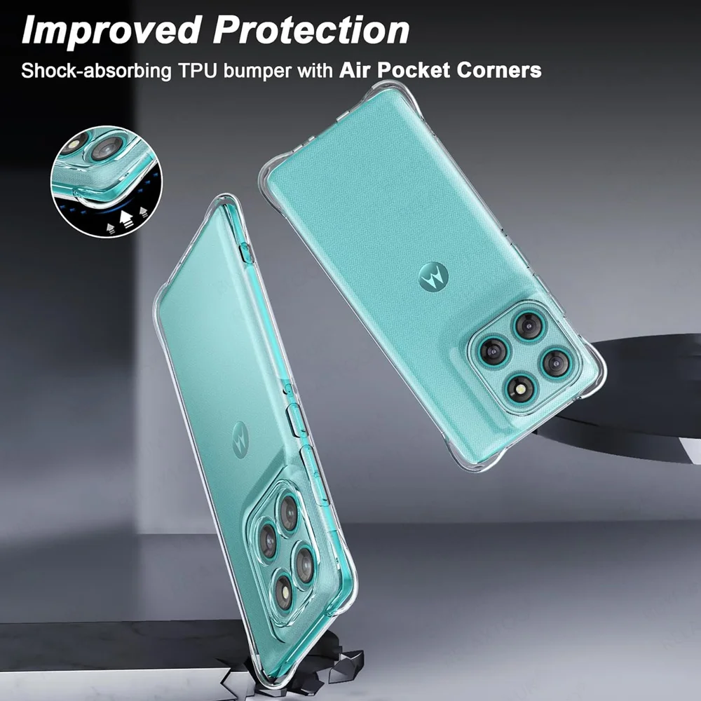 Soft TPU Transparent Clear Case with Shockproof Camera Protection