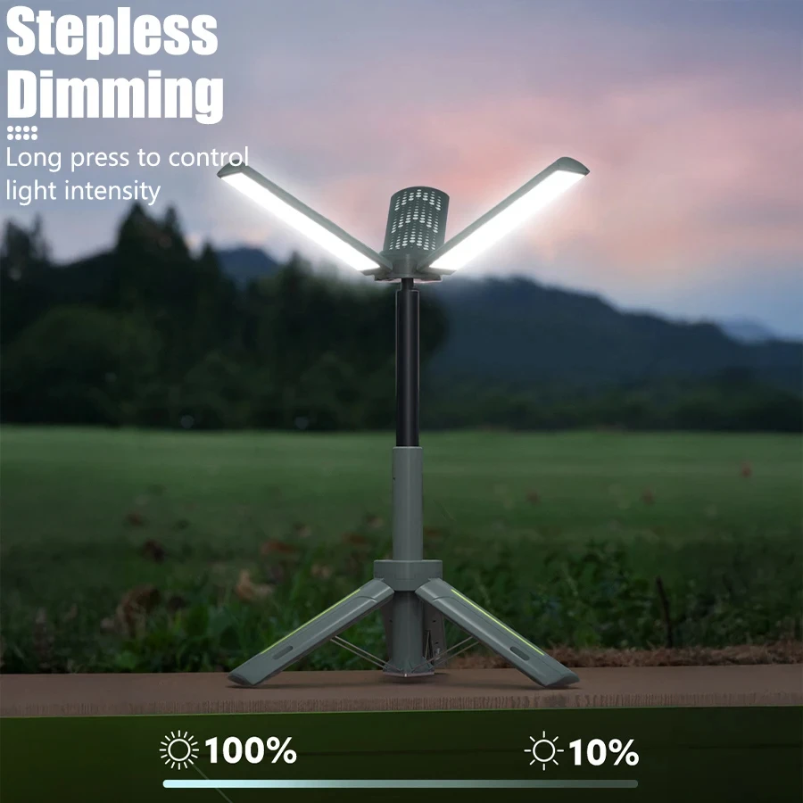 مصباح التخييم الخارجي القابل للسحب، ضوء عمل محمول...