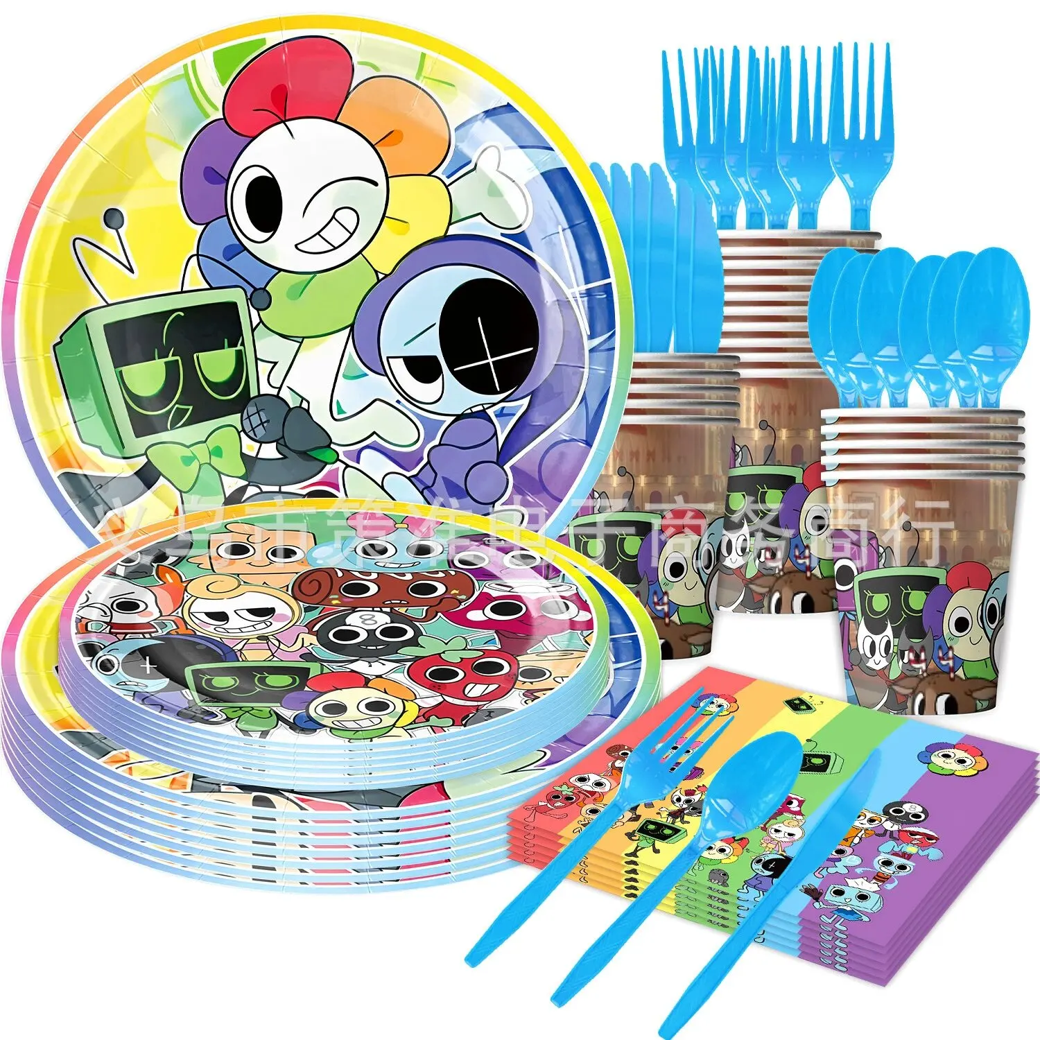 Amscan Disposable Confetti Bash Round Plates - 18ct Multicolor 7 Inch Party Plates
