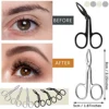 Scissor Shaped Eyebrow Tweezers Flat Headed Tweezers Oblique Headed Tweezers Stainless Steel Scissors Handle Tweezers 5