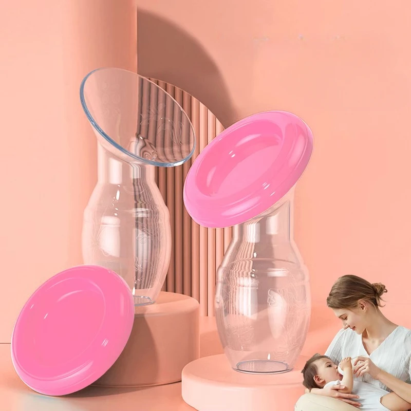 Baby Feeding Hand Breast Pump with Dust Cap Breast Collector Automatic Correction Milk Silicone Pumps Maternity Products