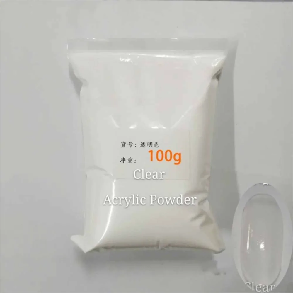 3Bag (1Bag=100g) PINK WHITE CLEAR Acrylic Powder 3 Colors Acrylic Nude Nail Carving Powders for Extension Dipping Crystal Powder 5