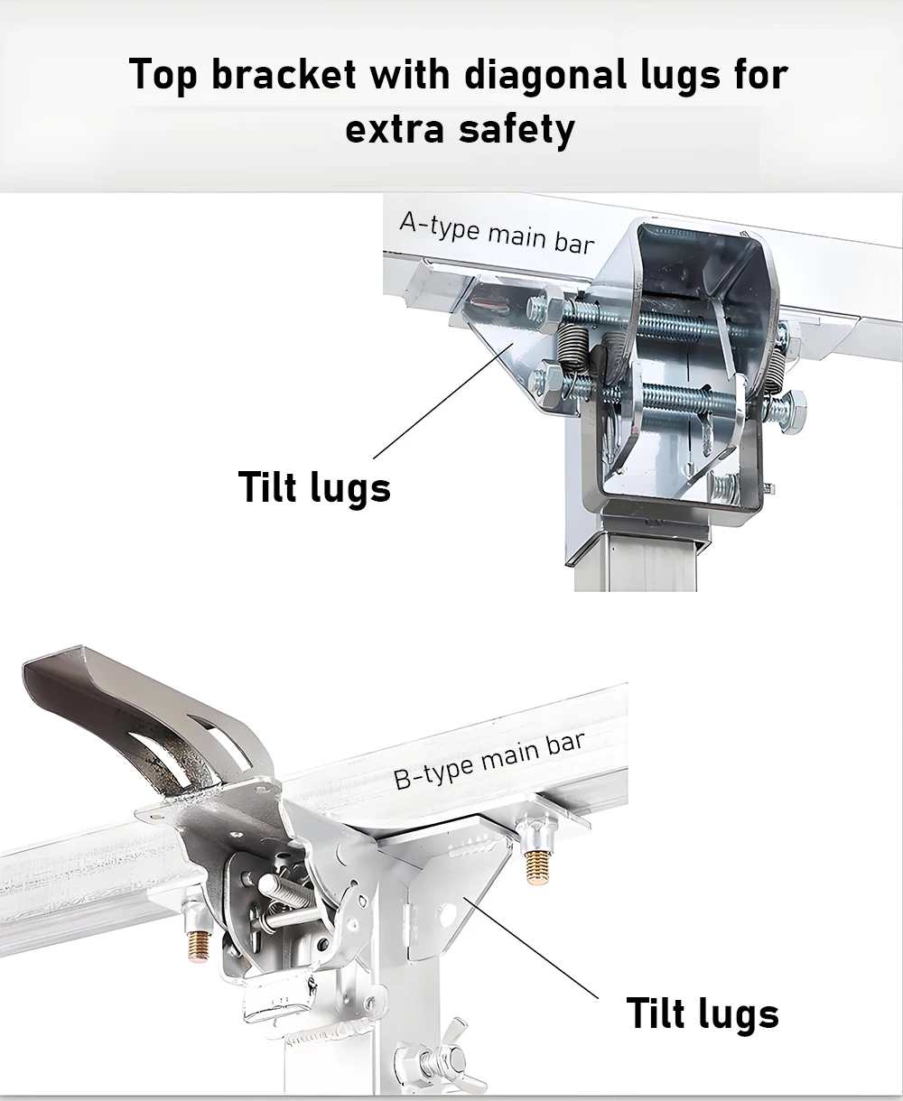 Hand-cranked Gypsum Board Lifter Lifting Mobile Stand Holder Small Ceiling Hole