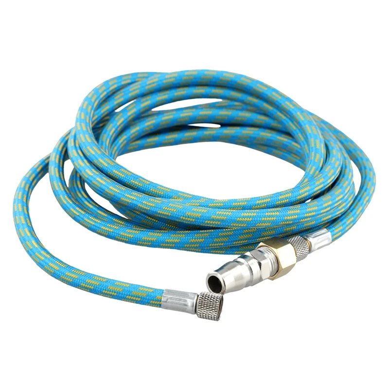 PORK-3 Meter/9.84Ft Nylon Braided Airbrush Air Hose Standard 1/8Inch-1/4Inch Adapter Suit For Air Bursh